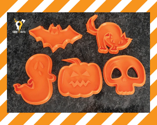 Taglia Biscotti Halloween gatto teschio formine taglia pasta accessorio - immagine 3