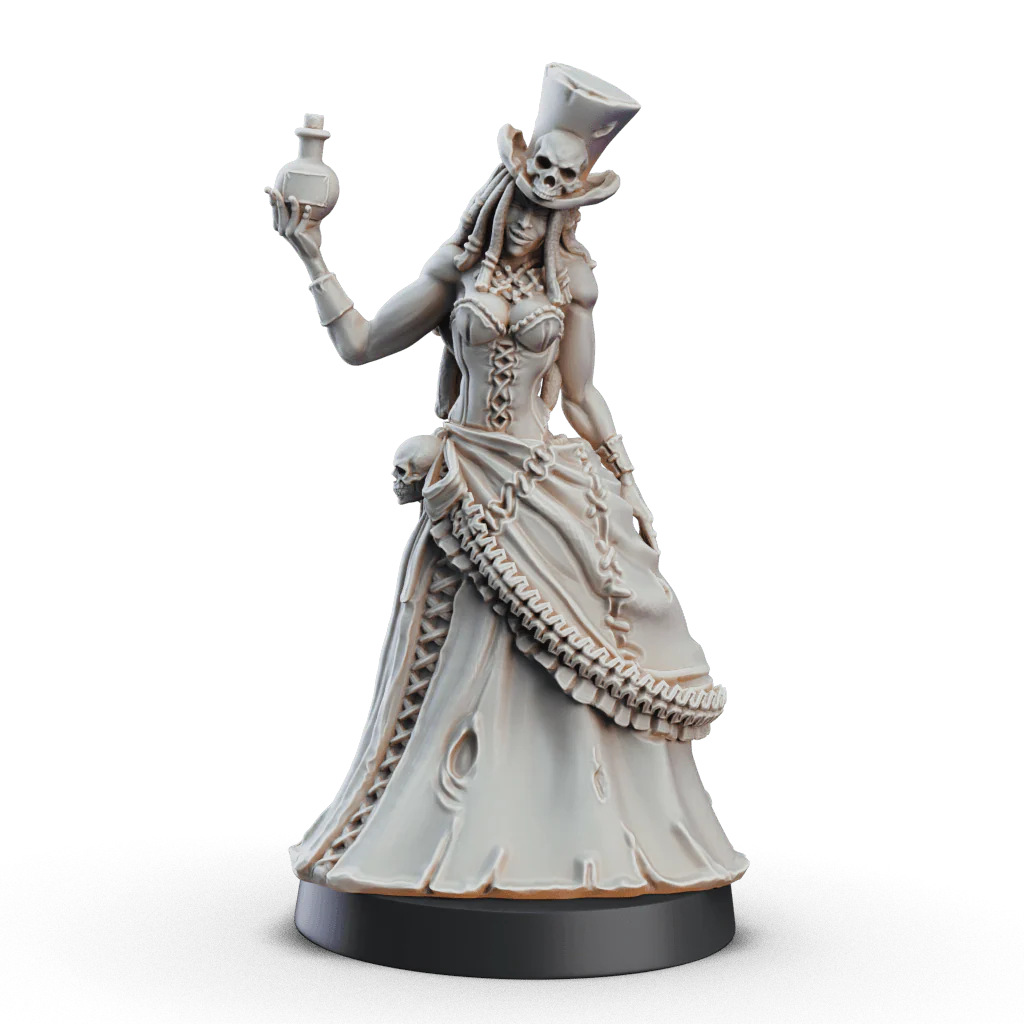 Umana Alchimista pozioni strega circo horror miniatura 3D resina