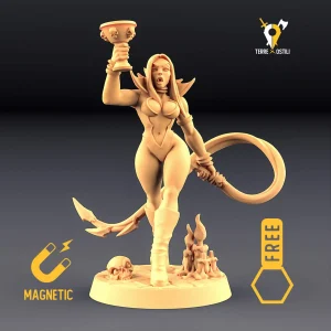 Vampira pinup non morto miniatura 3D